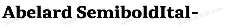 Abelard SemiboldItal字体转换